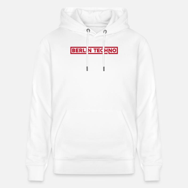 Berlin Techno Hard Dark Rave - Stanley/Stella Unisex Bio-Hoodie CRUISER  - Weiß