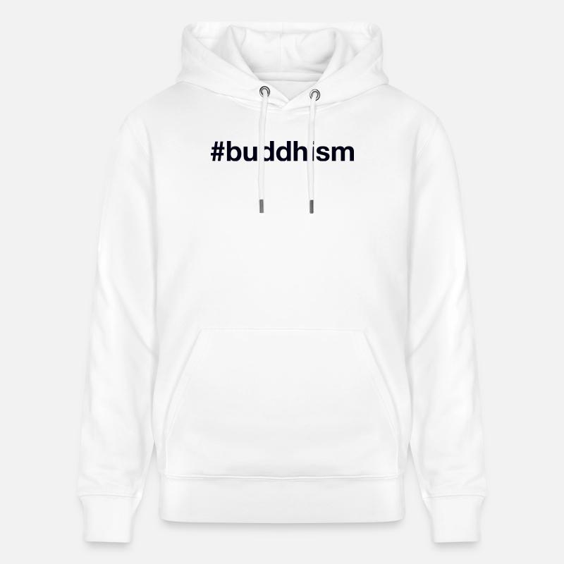Bouddhisme Bouddhisme Bouddhisme - Sweat à capuche bio CRUISER Stanley/Stella Unisexe - blanc