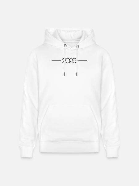 2026 year stroke - Stanley/Stella CRUISER Unisex Organic Hoodie - white