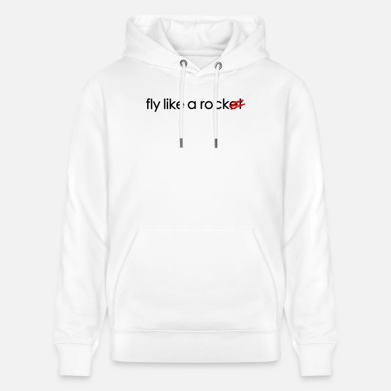 fly like a rocket - Stanley/Stella Unisex Bio-Hoodie CRUISER  - Weiß