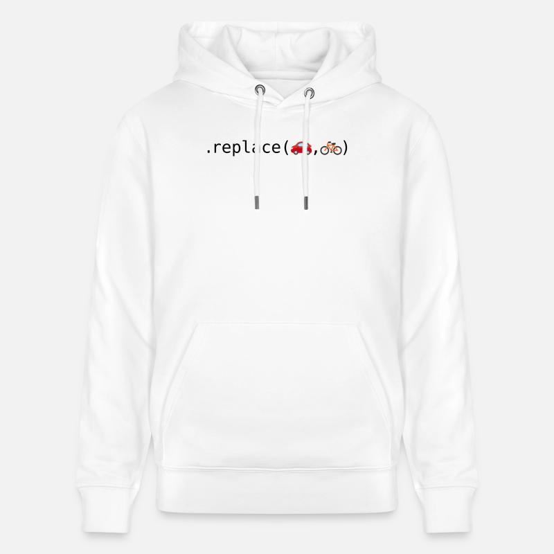 Autos durch Fahrräder ersetzen; Python-Edition - Stanley/Stella Unisex Bio-Hoodie CRUISER  - Weiß