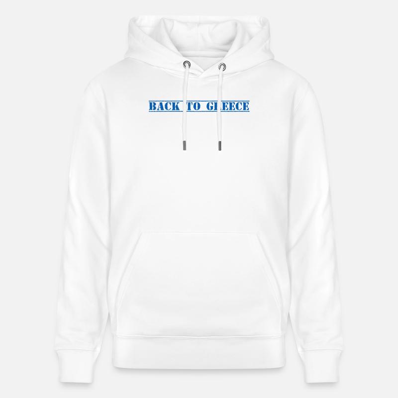 Grèce, Grèce - Sweat à capuche bio CRUISER Stanley/Stella Unisexe - blanc