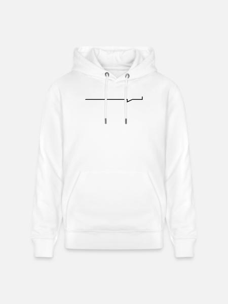 Balken-Sprechblase - Stanley/Stella Unisex Bio-Hoodie CRUISER - Weiß