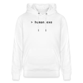 human.exe - Sweat à capuche bio CRUISER Stanley/Stella Unisexe - blanc - Devant - Alina (178cm) & Michal (187cm)