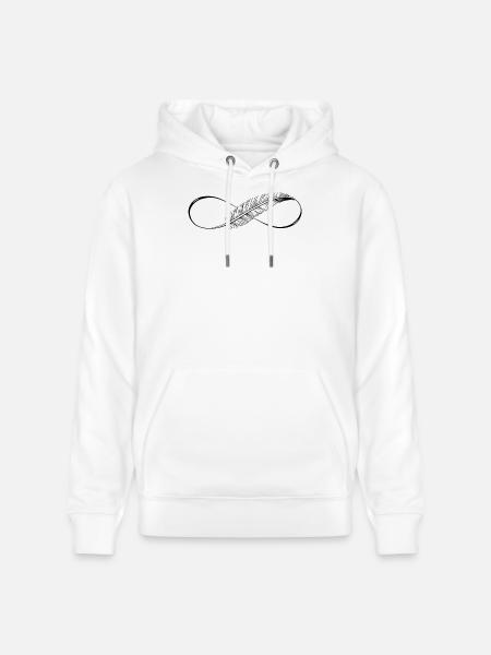 Cute Lines Infinity Spring - Stanley/Stella CRUISER Unisex Organic Hoodie - white