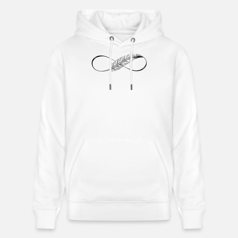 Cute Lines Infinity Spring - Stanley/Stella CRUISER Unisex Organic Hoodie - white
