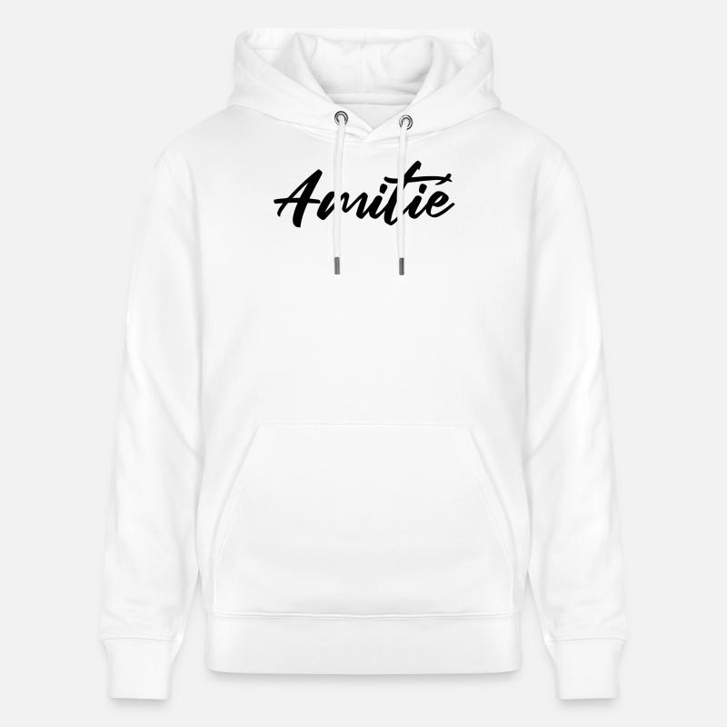 Amitie Script Design pour Vêtements - Sweat à capuche bio CRUISER Stanley/Stella Unisexe - blanc