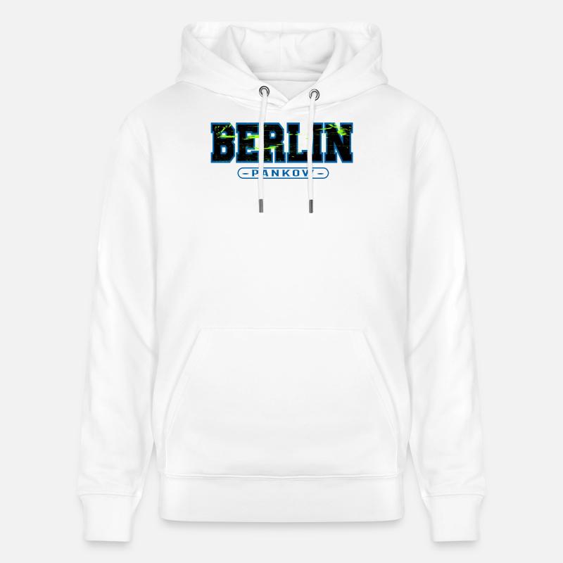 Graffiti néon de Berlin Pankow - Sweat à capuche bio CRUISER Stanley/Stella Unisexe - blanc