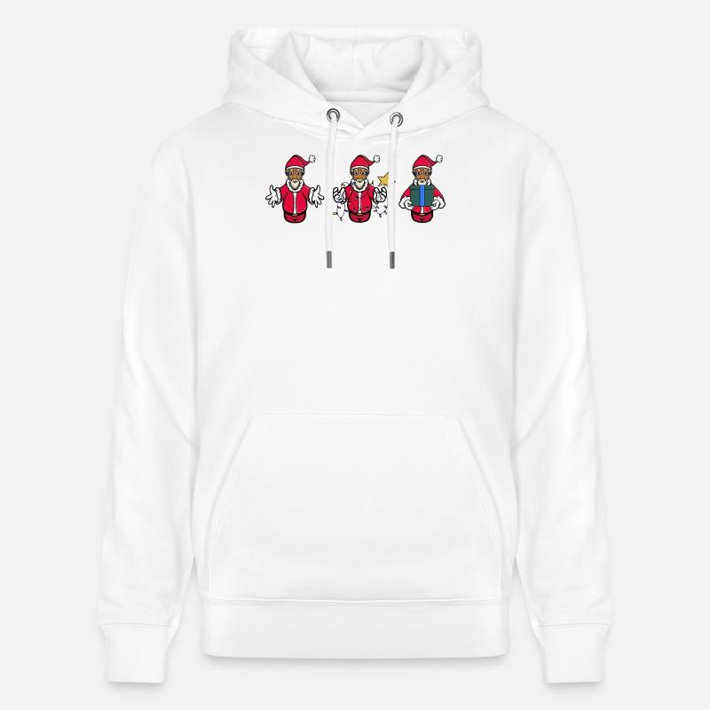 Joyeux Noël Père Noël - Sweat à capuche bio CRUISER Stanley/Stella Unisexe - blanc