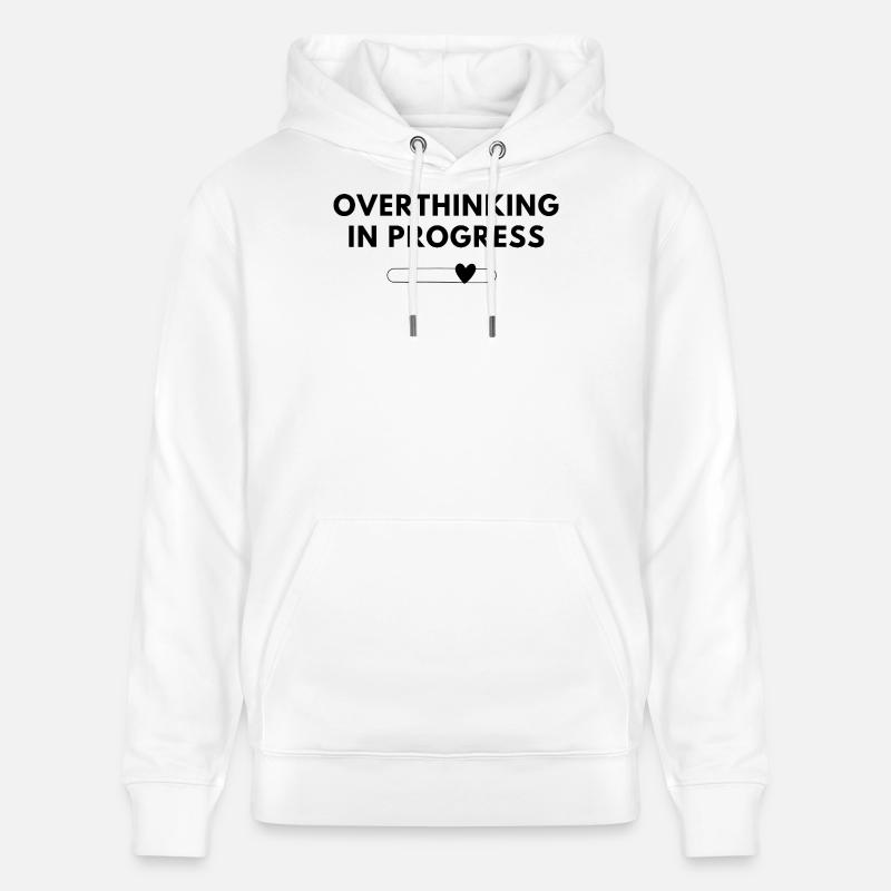 Trop réfléchir en cours – Chemise statement - Sweat à capuche bio CRUISER Stanley/Stella Unisexe - blanc