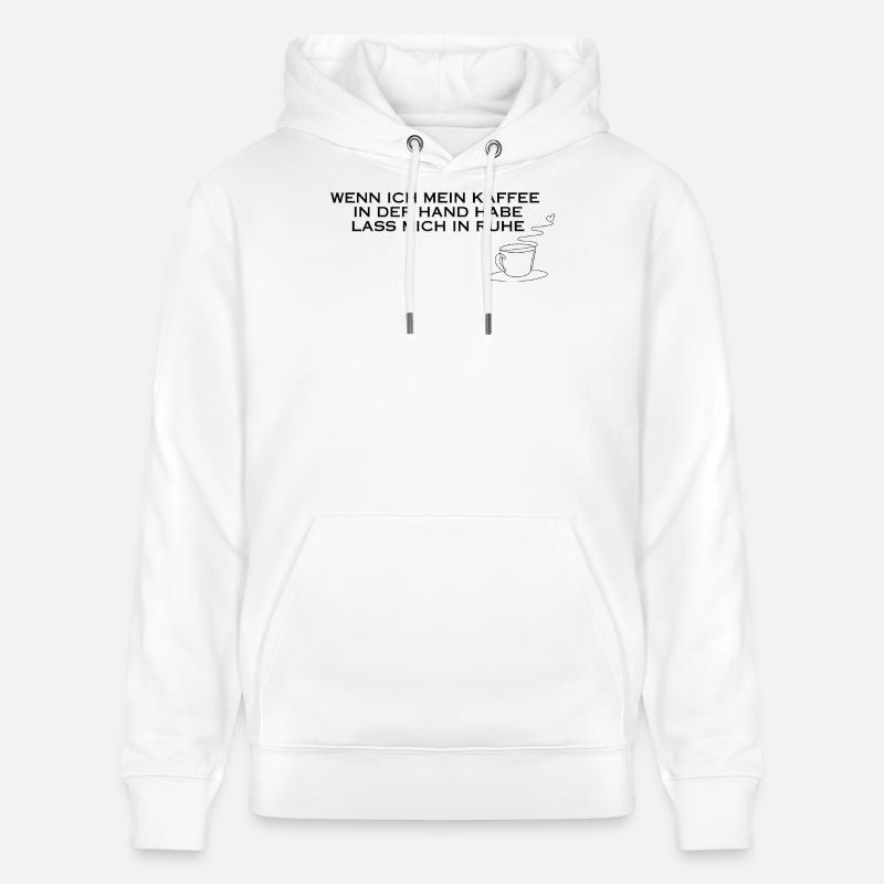 Café à la main - Sweat à capuche bio CRUISER Stanley/Stella Unisexe - blanc