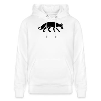 Fuchs Tier - Stanley/Stella Unisex Bio-Hoodie CRUISER  - Weiß - Vorne - Alina (178cm) & Michal (187cm)