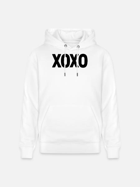 Cute Dachshund XOXO Dog Love Design - Stanley/Stella CRUISER Unisex Organic Hoodie - white