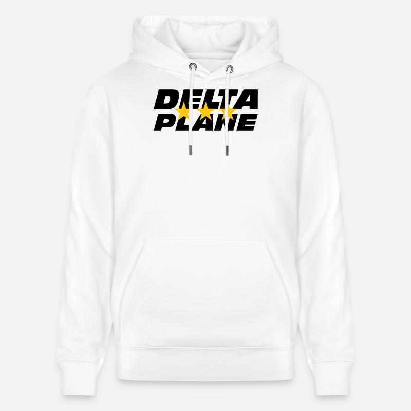 Logo Delta Plane Étoiles d'Excellence - Sweat à capuche bio CRUISER Stanley/Stella Unisexe - blanc