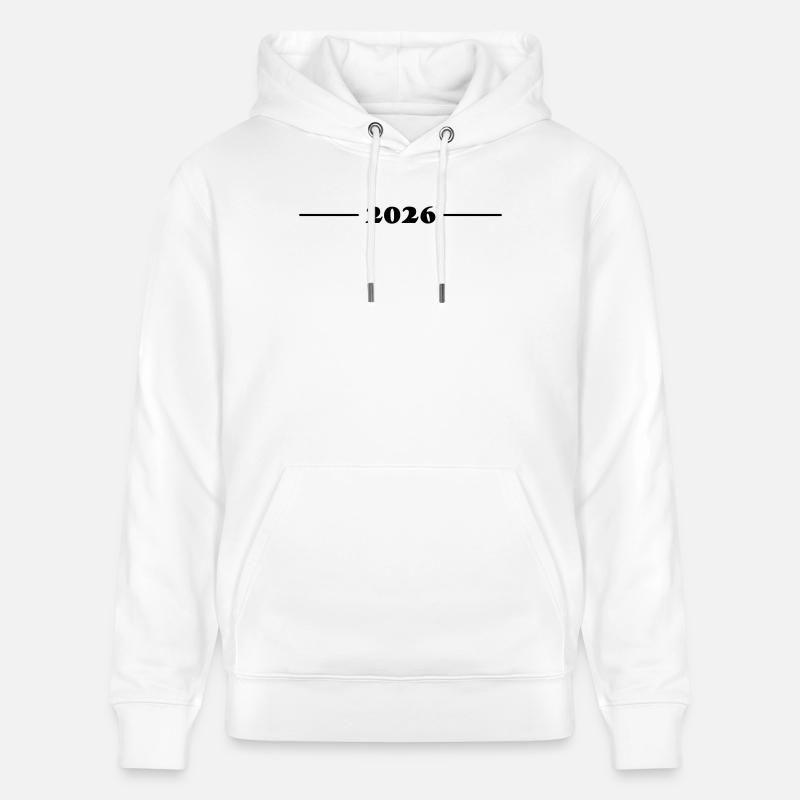 2026 hjerneslag - Stanley/Stella CRUISER økologisk unisex-hettegenser - hvit