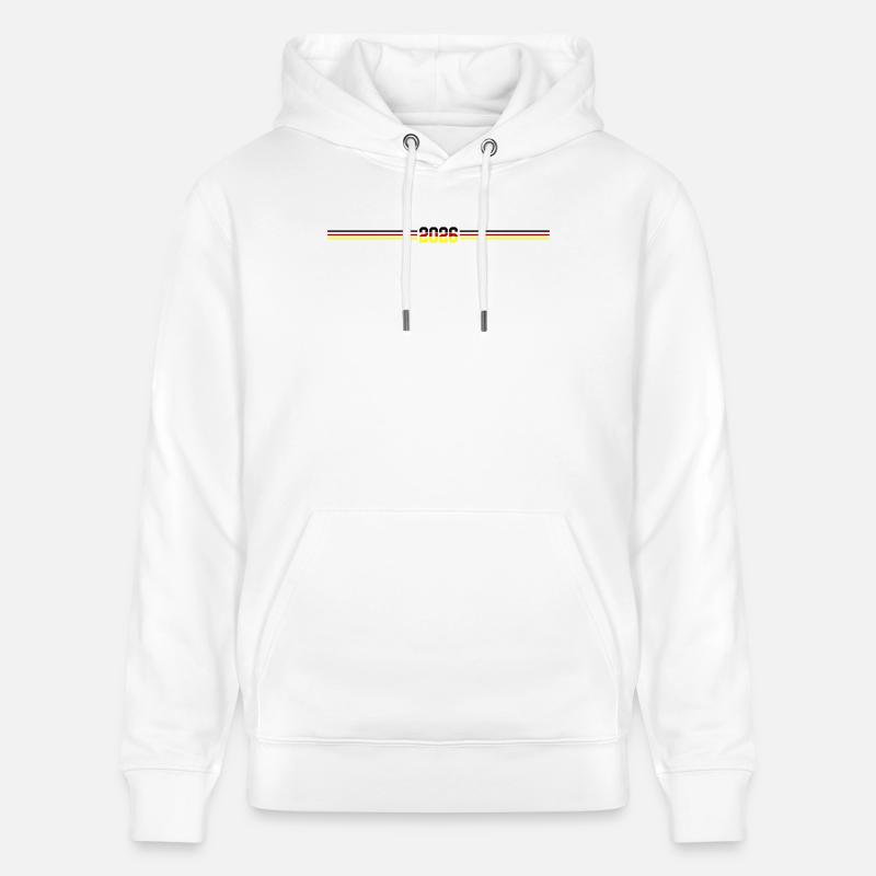 Drapeau allemand 2026 - Sweat à capuche bio CRUISER Stanley/Stella Unisexe - blanc