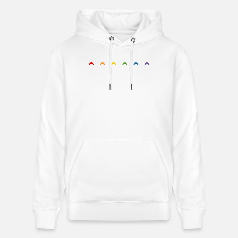 🌈❤️Regenbogen rainbow🏳️‍🌈 - Stanley/Stella Unisex Bio-Hoodie CRUISER  - Weiß