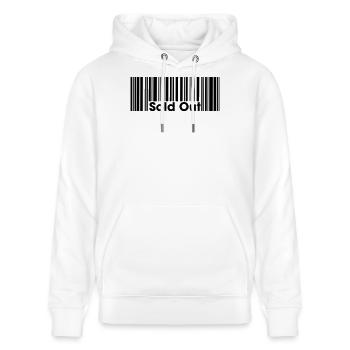 Sold Out – Ausverkauft Shop Code Barcode Shirt - Stanley/Stella Unisex Bio-Hoodie CRUISER  - Weiß - Vorne - Alina (178cm) & Michal (187cm)