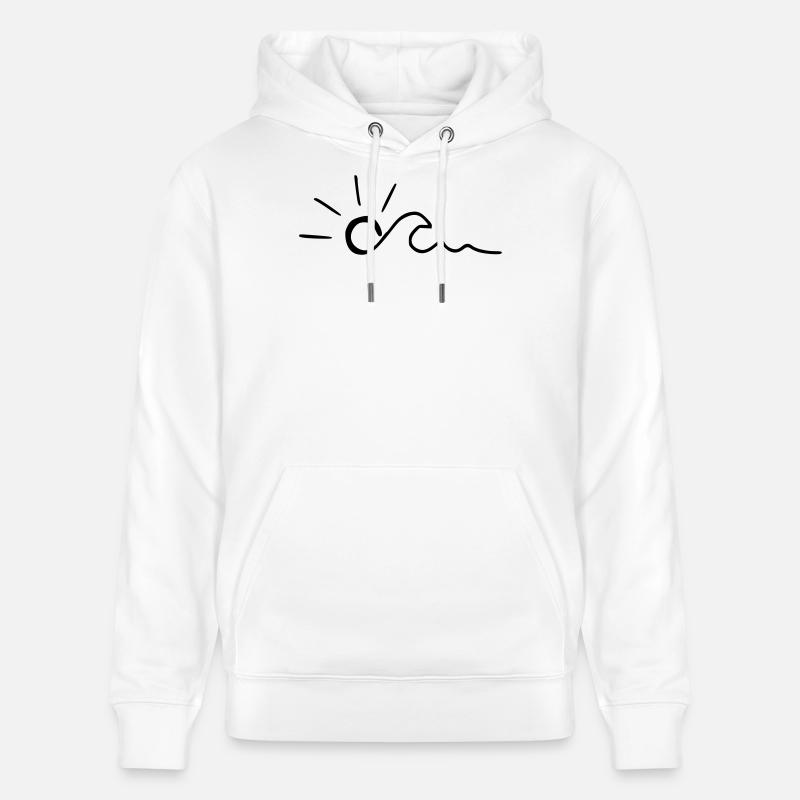 Soleil & Vague - Sweat à capuche bio CRUISER Stanley/Stella Unisexe - blanc