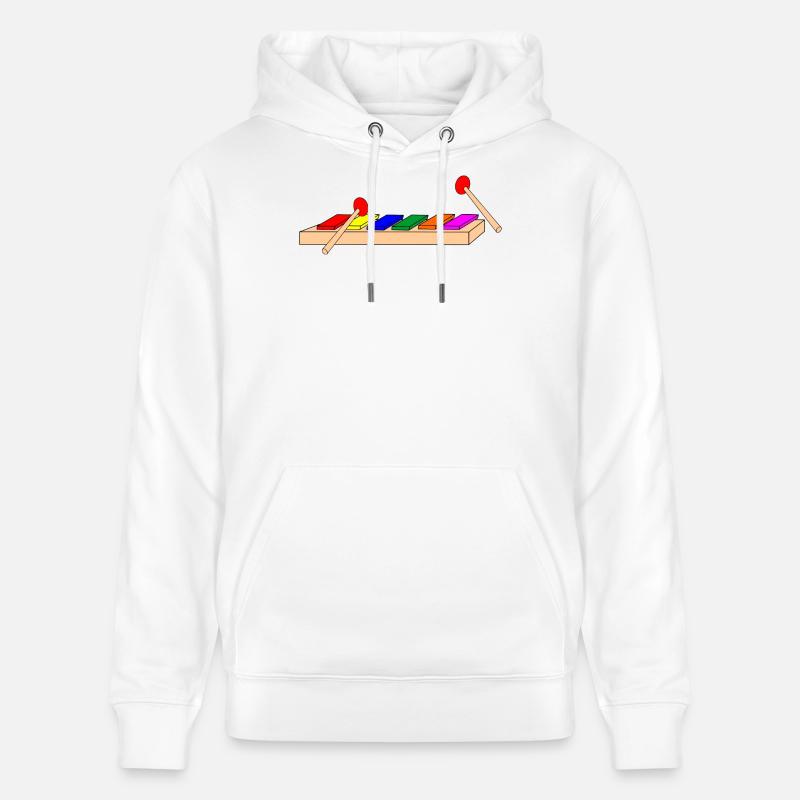 Trommeldreieck oder Tonxylophon - Stanley/Stella Unisex Bio-Hoodie CRUISER  - Weiß