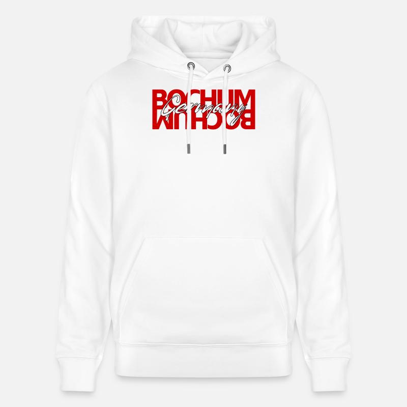 Bochum Germany Script Overlay - Stanley/Stella Unisex Bio-Hoodie CRUISER  - Weiß