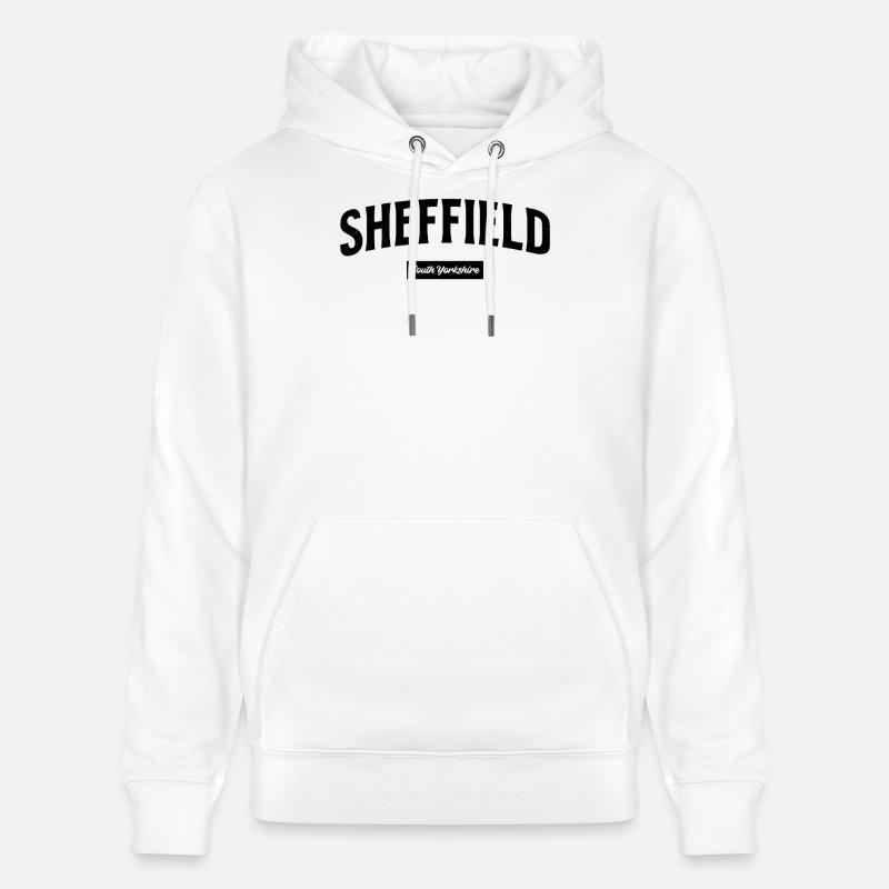 Sheffield Retro Design South Yorkshire - Sweat à capuche bio CRUISER Stanley/Stella Unisexe - blanc