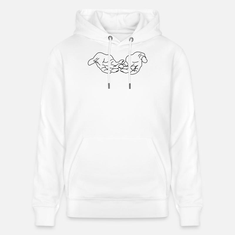 Donner des mains - Sweat à capuche bio CRUISER Stanley/Stella Unisexe - blanc