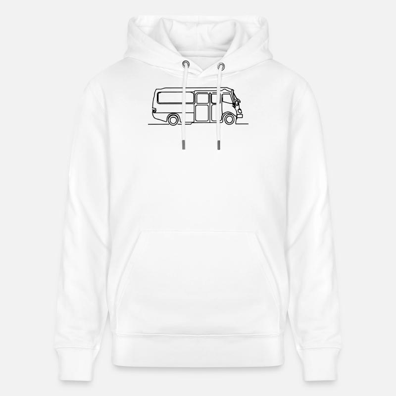 Dessin animé de bus - Sweat à capuche bio CRUISER Stanley/Stella Unisexe - blanc
