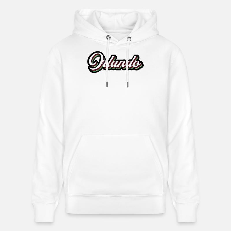 Orlando Rainbow Script - Sweat à capuche bio CRUISER Stanley/Stella Unisexe - blanc
