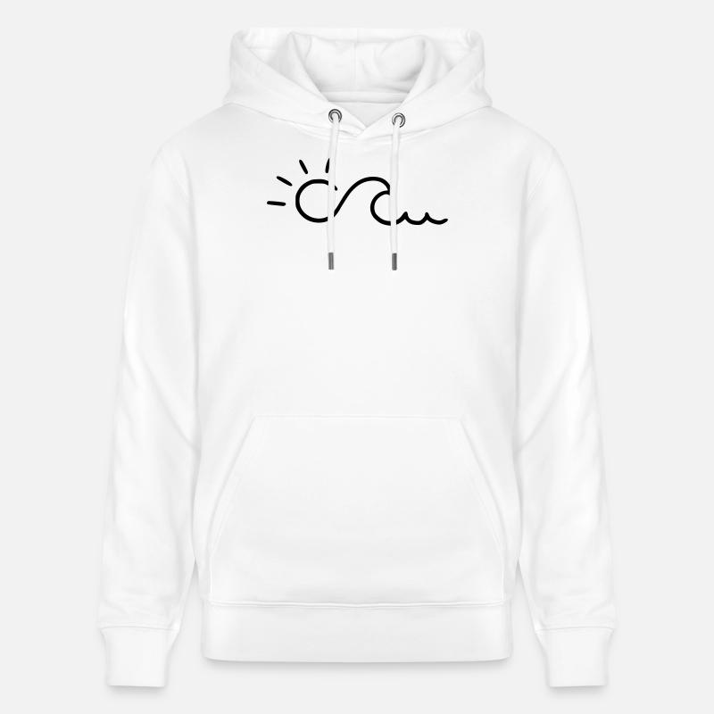 Vague avec le soleil - Sweat à capuche bio CRUISER Stanley/Stella Unisexe - blanc