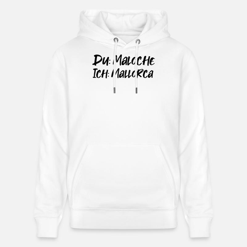 Du: Maloche Ich: Mallorca - Stanley/Stella Unisex Bio-Hoodie CRUISER  - Weiß