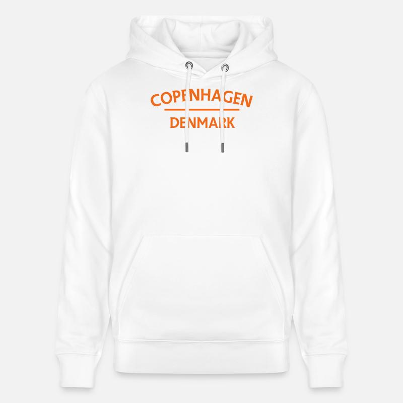Copenhague – Danemark Textdesign - Sweat à capuche bio CRUISER Stanley/Stella Unisexe - blanc