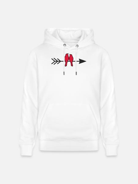 verliebte Vögel - Stanley/Stella Unisex Bio-Hoodie CRUISER  - Weiß