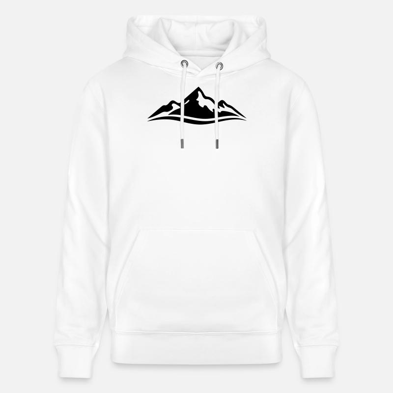 mountain - Stanley/Stella CRUISER Unisex Organic Hoodie - white