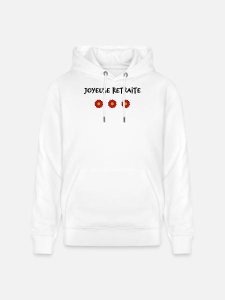RETRAITE. BONNE RETRAITE. JOYEUSE RETRAITE - Sweat à capuche bio CRUISER Stanley/Stella Unisexe - blanc