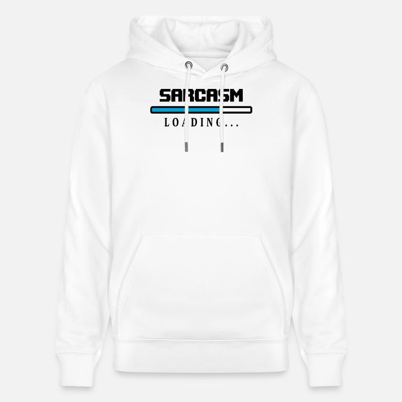 Sarcasm Loading Ladebalken Spruch - Stanley/Stella Unisex Bio-Hoodie CRUISER  - Weiß