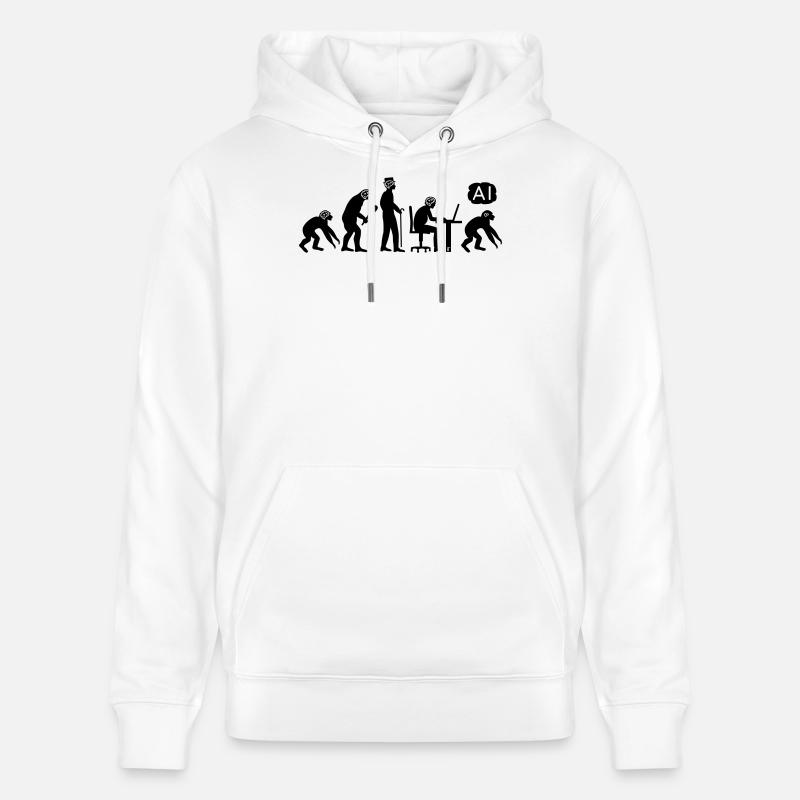 AI-volution - Stanley/Stella Unisex Bio-Hoodie CRUISER  - Weiß