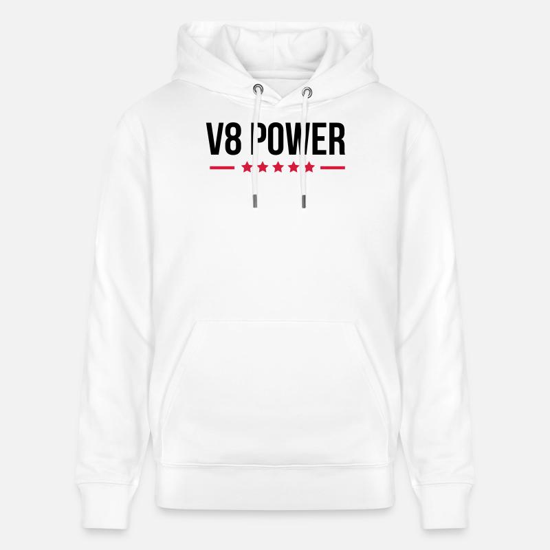 V8 Power - Stanley/Stella Unisex Bio-Hoodie CRUISER - Weiß