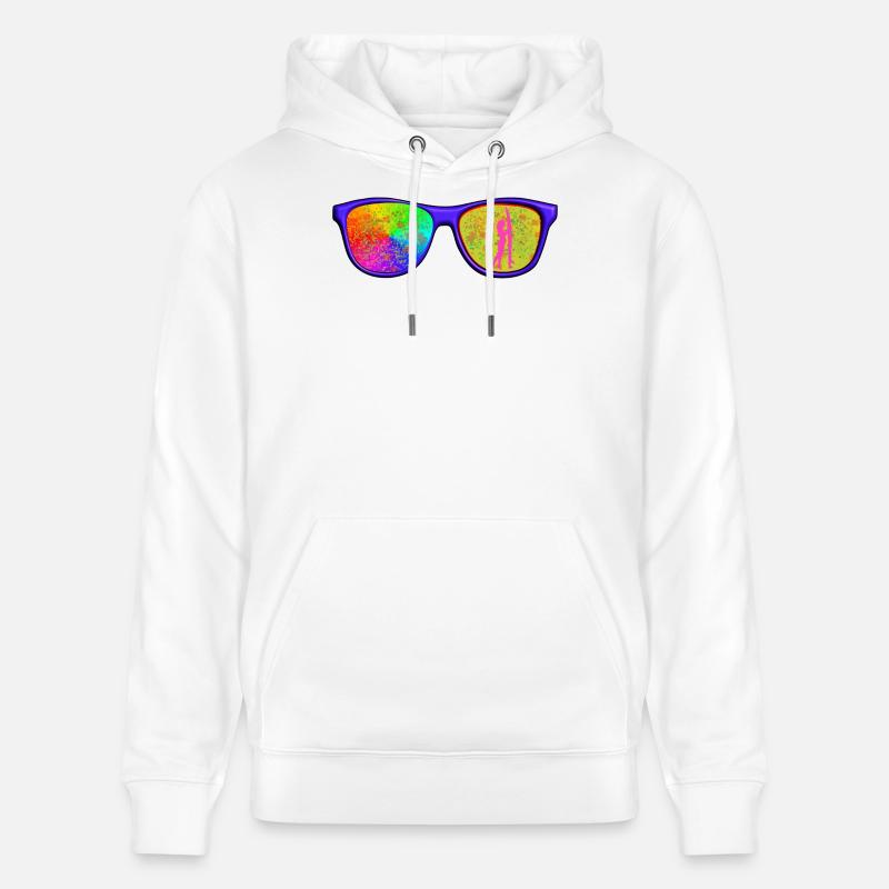 Cap mit Brille - Stanley/Stella Unisex Bio-Hoodie CRUISER  - Weiß