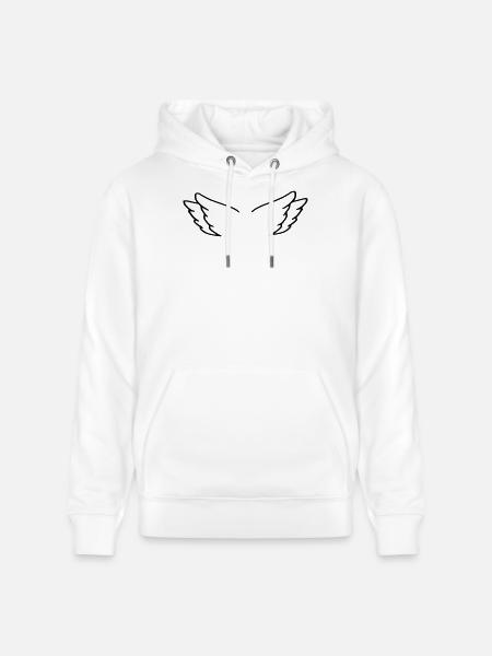 Alas de ángel - Sudadera con capucha ecológica unisex CRUISER de Stanley/Stella - blanco