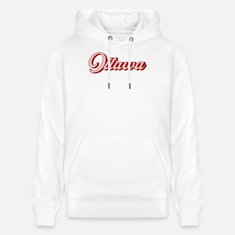 Ottawa Retro Script - Stanley/Stella Unisex Bio-Hoodie CRUISER  - Weiß