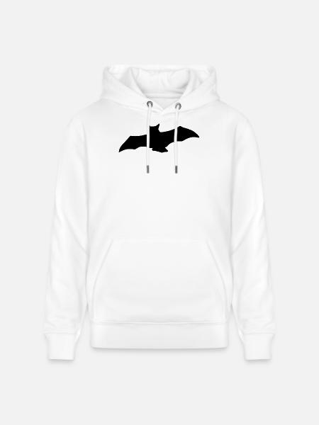 Bat Gothic: Symbol of Night & Freedom - Stanley/Stella CRUISER Unisex Organic Hoodie - white