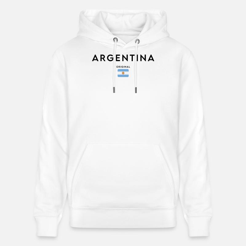 Drapeau argentin, fabriqué en Argentine - Sweat à capuche bio CRUISER Stanley/Stella Unisexe - blanc