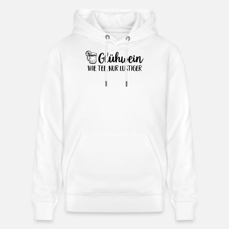 Tasse de vin chaud annonçant Noël - Sweat à capuche bio CRUISER Stanley/Stella Unisexe - blanc