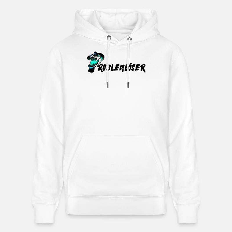 Problem problemlöser text - Stanley/Stella Unisex Bio-Hoodie CRUISER  - Weiß