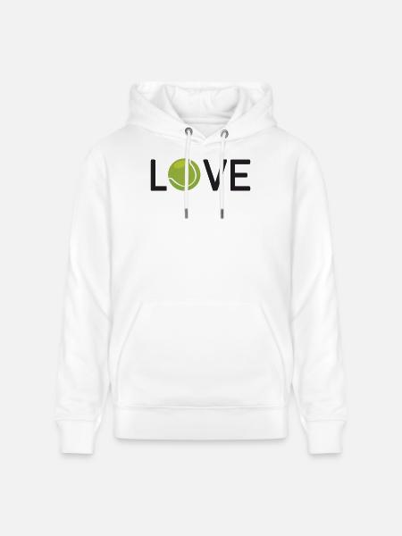 Tennis Lover - Stanley/Stella CRUISER Unisex Organic Hoodie - white