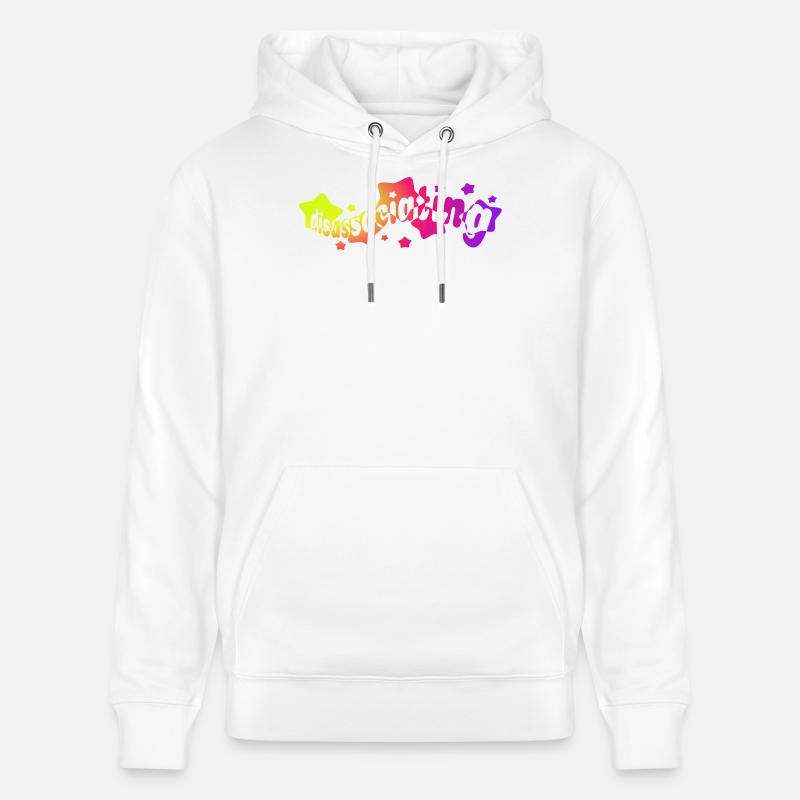 Dissociation dans Rainbow Stars (gradient) - Sweat à capuche bio CRUISER Stanley/Stella Unisexe - blanc