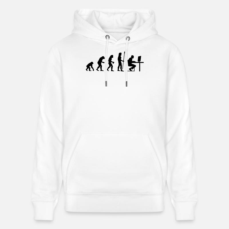 evolution_pc_3 - Stanley/Stella CRUISER Unisex Organic Hoodie - white