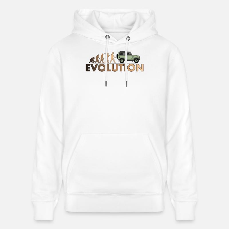 Defender 90 Evolution - Sweat à capuche bio CRUISER Stanley/Stella Unisexe - blanc