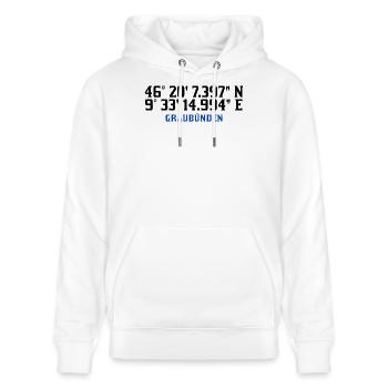 Graubünden - Stanley/Stella CRUISER Unisex Organic Hoodie - white - Front - Alina (178cm) & Michal (187cm)